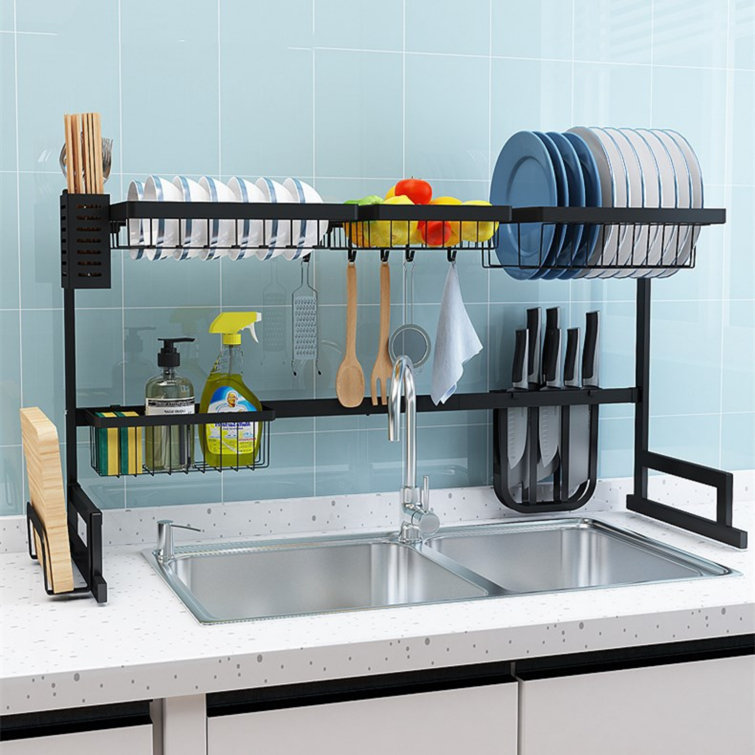 TOOLKISS Stainless Steel Over the Sink Dish Rack & Reviews Wayfair